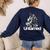 Boston Terrier Dog Untamed For Men Women Women's Sweatshirt Back Print Navy