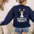 Boston Terrier Halloween Shirt Did Someone Say Treat Women's Sweatshirt Back Print Navy