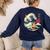 Boston Terrier Japanese Kanagawa Wave Surf Loyal Dog Men Women Kids Women's Sweatshirt Back Print Navy