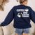 Boston Terrier Lover Coffee And Boston Terriers Women's Sweatshirt Back Print Navy