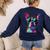 Boston Terrier Lovers Pop Art Boston Terrier Women's Sweatshirt Back Print Navy