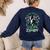 My Boston Terrier Is My Lucky Charm Paw Dog St Patrick's Day Women's Sweatshirt Back Print Navy
