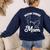 Boston Terrier Mom Boston Terrier Mom Women's Sweatshirt Back Print Navy
