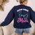 Boston Terrier Mom Women's Sweatshirt Back Print Navy