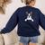 Boston Terrier In The Pocket Cute Boston Terrier Dog Lovers Men Women Girls Kids Women's Sweatshirt Back Print Navy