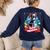Boston Terrier Santa Claus Coffee Mug Merry Christmas Dogs Women's Sweatshirt Back Print Navy