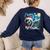 Boston Terrier Santa Starry Night Van Gogh Christmas Dog Men Women Kids Women's Sweatshirt Back Print Navy