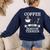 Boston Terrier Shirt Coffee And Boston Terrier Cute Dog For Men Women Girls Kids Women's Sweatshirt Back Print Navy