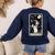 Boston Terrier Tarot Card Star With The Moon Men Women Kids Women's Sweatshirt Back Print Navy