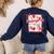 Bow Strawberry Kindergarten Is My Jam Teacher Kinder Team Women's Sweatshirt Back Print Navy