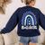 Bulldogs School Mascot Rainbow Teacher Lover Women's Sweatshirt Back Print Navy Bulldogs School Mascot Rainbow Teacher Lover Women's Sweatshirt Back Print Navy