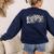 Bulldogs School Spirit Bulldog Pride Checkered Teacher Women's Sweatshirt Back Print Navy Bulldogs School Spirit Bulldog Pride Checkered Teacher Women's Sweatshirt Back Print Navy