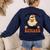 You Can't Scare Me I Teach Daycare Teacher Halloween Ghost Women's Sweatshirt Back Print Navy