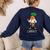 Carrate Karate Carrot Student Teacher Trainee Trainor Women's Sweatshirt Back Print Navy