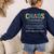 Chaos Coordinator Teacher Coworker Boss Appreciation Women's Sweatshirt Back Print Navy