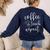 Coffee Teach Repeat Cute Costume Teacher Coffee Lover Women's Sweatshirt Back Print Navy Coffee Teach Repeat Cute Costume Teacher Coffee Lover Women's Sweatshirt Back Print Navy
