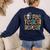 Coffee Teach Repeat Leopard Print Back To School Teachers Women's Sweatshirt Back Print Navy
