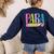 Colorful PARA Teacher Paraprofessional Cute Pencil Women's Sweatshirt Back Print Navy Colorful PARA Teacher Paraprofessional Cute Pencil Women's Sweatshirt Back Print Navy