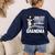Coolest Boston Terrier Grandma Dog Women's Sweatshirt Back Print Navy
