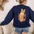 Coquette Music Note Patchwork Ghost Music Teacher Halloween Women's Sweatshirt Back Print Navy Coquette Music Note Patchwork Ghost Music Teacher Halloween Women's Sweatshirt Back Print Navy