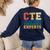 CTE Teacher Education Career Technical Women's Sweatshirt Back Print Navy