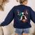 Cute Boston Terrier Puppy Dog Art Lover Unique Painting For Men Women Kids Women's Sweatshirt Back Print Navy