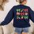 Cute Coquette Pencil Bow Christmas School Teacher Student Women's Sweatshirt Back Print Navy Cute Coquette Pencil Bow Christmas School Teacher Student Women's Sweatshirt Back Print Navy