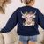 Cute Floral Highland Cow Back To School For Women Teacher Women's Sweatshirt Back Print Navy Cute Floral Highland Cow Back To School For Women Teacher Women's Sweatshirt Back Print Navy