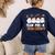 Cute Ghosts Pre-K Boo Crew Teachers Halloween Party Team For Men Women Kids Women's Sweatshirt Back Print Navy