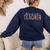 Dance Teacher Leopard Appreciation For Women For Work Women's Sweatshirt Back Print Navy