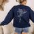 Dancing Turkey Happy Thanksgiving Day Ballet Dance Teacher Women's Sweatshirt Back Print Navy