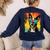Dog Boston Terrier Hawaiian Women's Sweatshirt Back Print Navy
