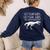 Lets Eat Kids Punctuation Saves Lives Dino Teacher Men Women's Sweatshirt Back Print Navy
