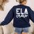 English Language Art Teacher Crew ELA Squad English Teacher Women's Sweatshirt Back Print Navy