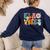 English Teacher Ela Vibes Teacher Kids First Day Of School Women's Sweatshirt Back Print Navy