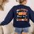 Fall In Love With Learning Teacher Retro Thanksgiving Women's Sweatshirt Back Print Navy