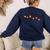 Fall Music Teacher Halloween Pumpkin Music Note Fall Teacher Women's Sweatshirt Back Print Navy