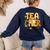 Fall Teacher Pumpkin Coquette Bow Autumn Classroom Women's Sweatshirt Back Print Navy Fall Teacher Pumpkin Coquette Bow Autumn Classroom Women's Sweatshirt Back Print Navy