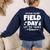 Field Day Second 2nd Grade Orange 2025 Boy Girl Teacher Women's Sweatshirt Back Print Navy