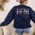 Fifth Grade Girls Boys Teacher Team 5th Grade Squad Women's Sweatshirt Back Print Navy