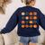 Folk Art Pumpkins Teacher Nurses Admin Witch Halloween Cute Women's Sweatshirt Back Print Navy