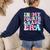 In My Fourth Grade Era Girl Back To School 4th Grade Teacher Women's Sweatshirt Back Print Navy
