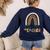 Future Teacher Boho Rainbow Leopard New Grad Student Women's Sweatshirt Back Print Navy Future Teacher Boho Rainbow Leopard New Grad Student Women's Sweatshirt Back Print Navy