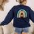 Future Teacher Cute Rainbow Leopard Teacher Outfit For Men Women Girls Kids Women's Sweatshirt Back Print Navy Future Teacher Cute Rainbow Leopard Teacher Outfit For Men Women Girls Kids Women's Sweatshirt Back Print Navy