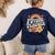 Future Teacher Kids Youth Girls Rainbow Pre-k Kindergarten Women's Sweatshirt Back Print Navy