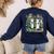 Ghost Plant Library Halloween Reading Books Teacher Vintage Women's Sweatshirt Back Print Navy