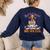 This Girl Loves Watermelon And Her Boston Terrier Dog Mother Women's Sweatshirt Back Print Navy