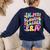 In My Glowing Teacher Era Teaching Back To School Women's Sweatshirt Back Print Navy