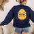 Good Egg Teacher Halloween Costume The Smart Cookie Women's Sweatshirt Back Print Navy