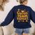 Groovy Coffee Teach Repeat Retro Teacher Women's Sweatshirt Back Print Navy